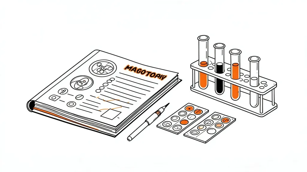 Embryo grading report with laboratory notebook and cryopreservation records on workbench