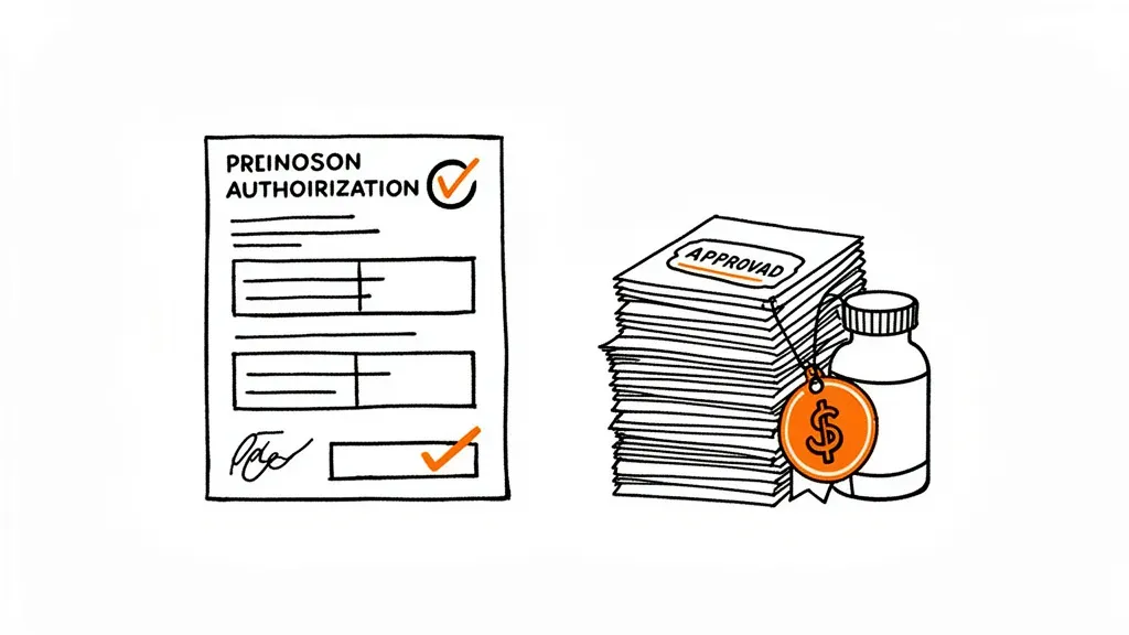 Prior authorization workflow for oncology biologics Keytruda Herceptin